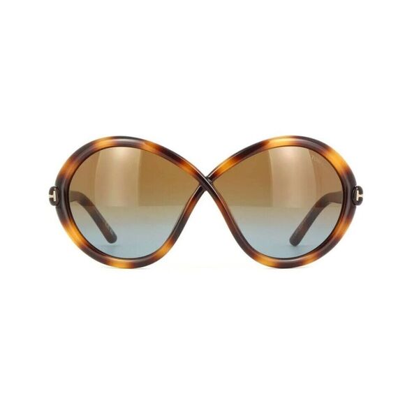 NWT Tom Ford FT1070 Havana Oversized 68mm Sunglasses main image 4